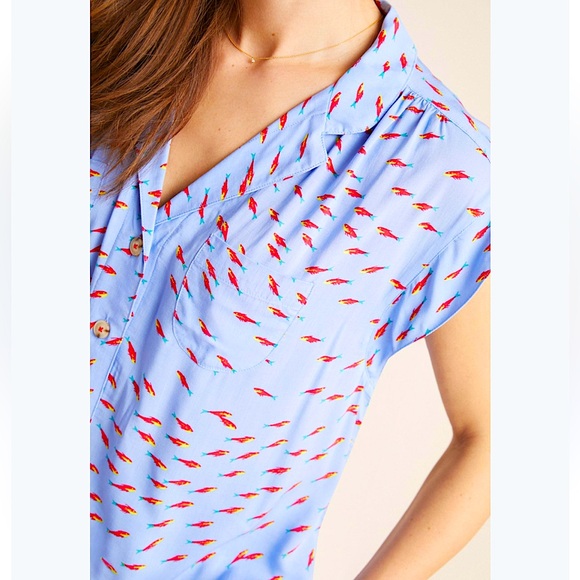 Anthropologie Colloquial Short-Sleeved Buttondown - Picture 3 of 13